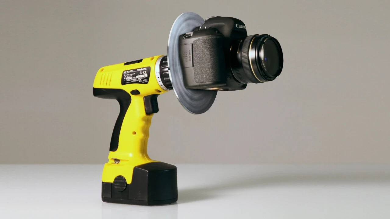 Camera mounted onto a drill